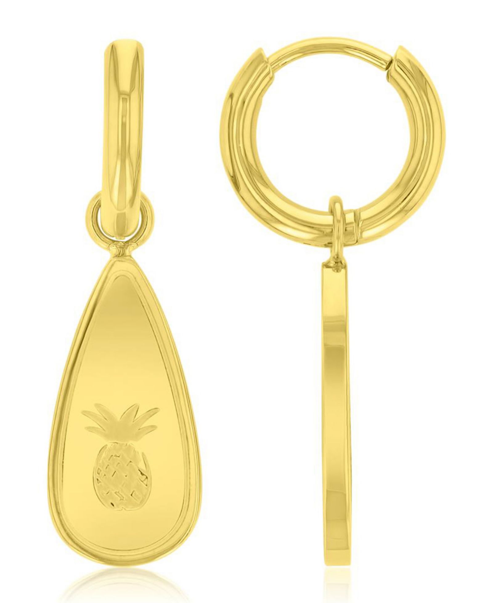 Серьги-кольца ROXY Pineapple Huggie Yellow 29mm