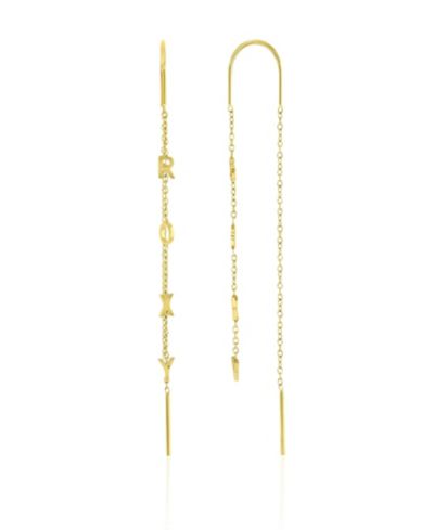 ROXY Waterproof Yellow 65mm Threader Earrings