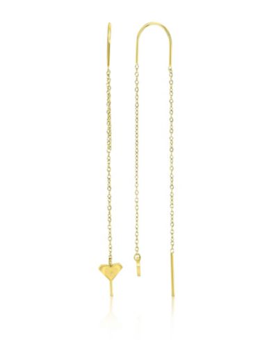 Серьги-протяжки ROXY Waterproof Yellow 65mm Triangular Heart Palm Tree