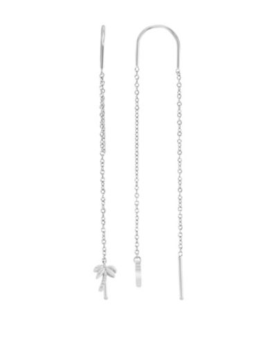 Серьги-протяжки ROXY Waterproof Platinum 65mm Palm Tree U Shape