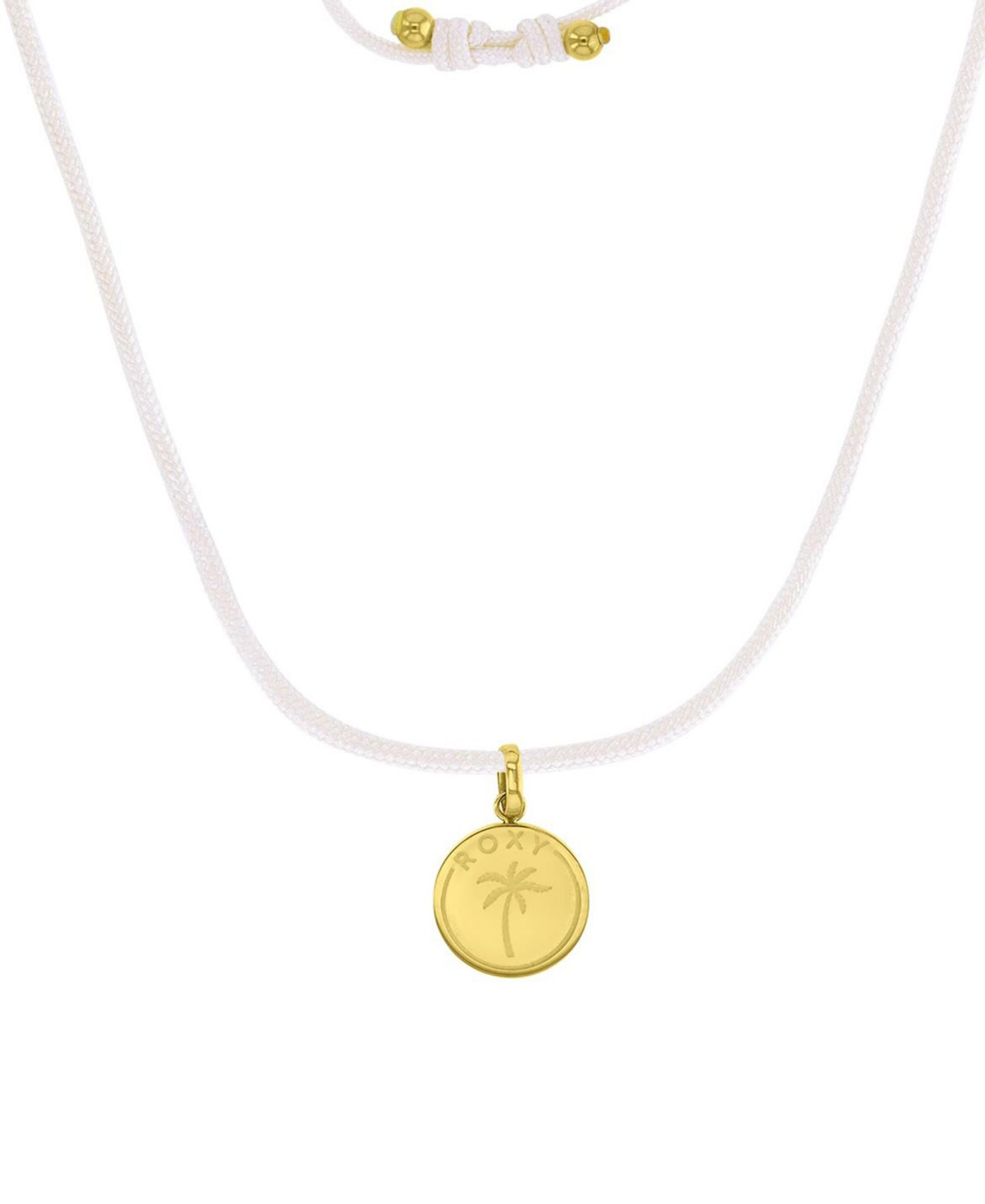 ROXY Waterproof Yellow Palm Tree Beads Adjustable Necklace