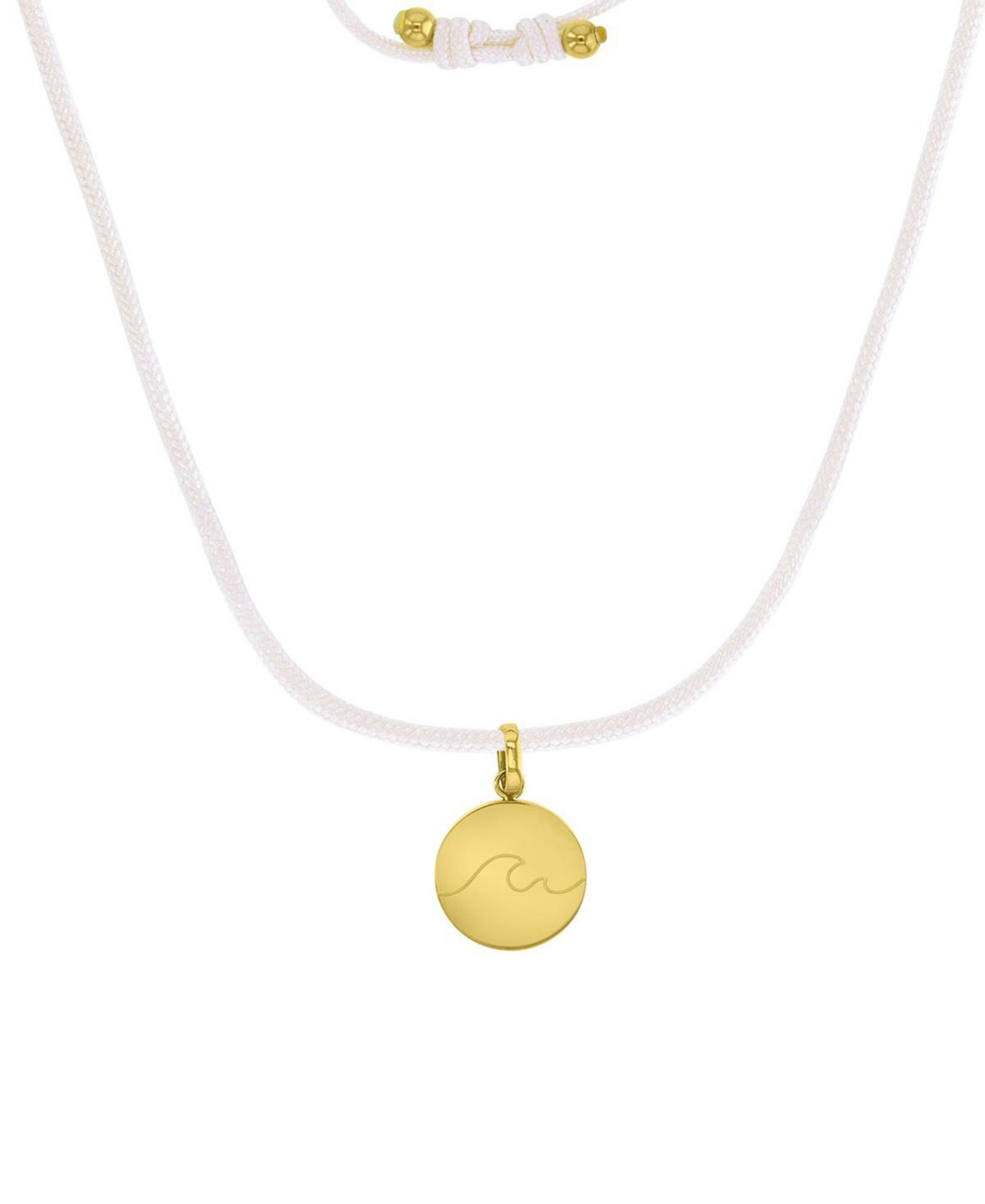 ROXY Waterproof Yellow Wave Beads Adjustable Necklace