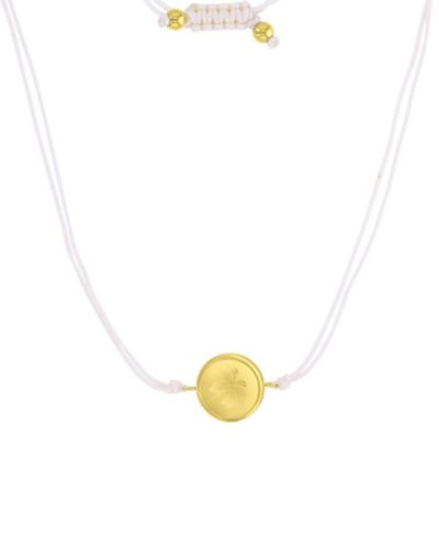 ROXY Waterproof Yellow Hibiscus Beads Adjustable Necklace