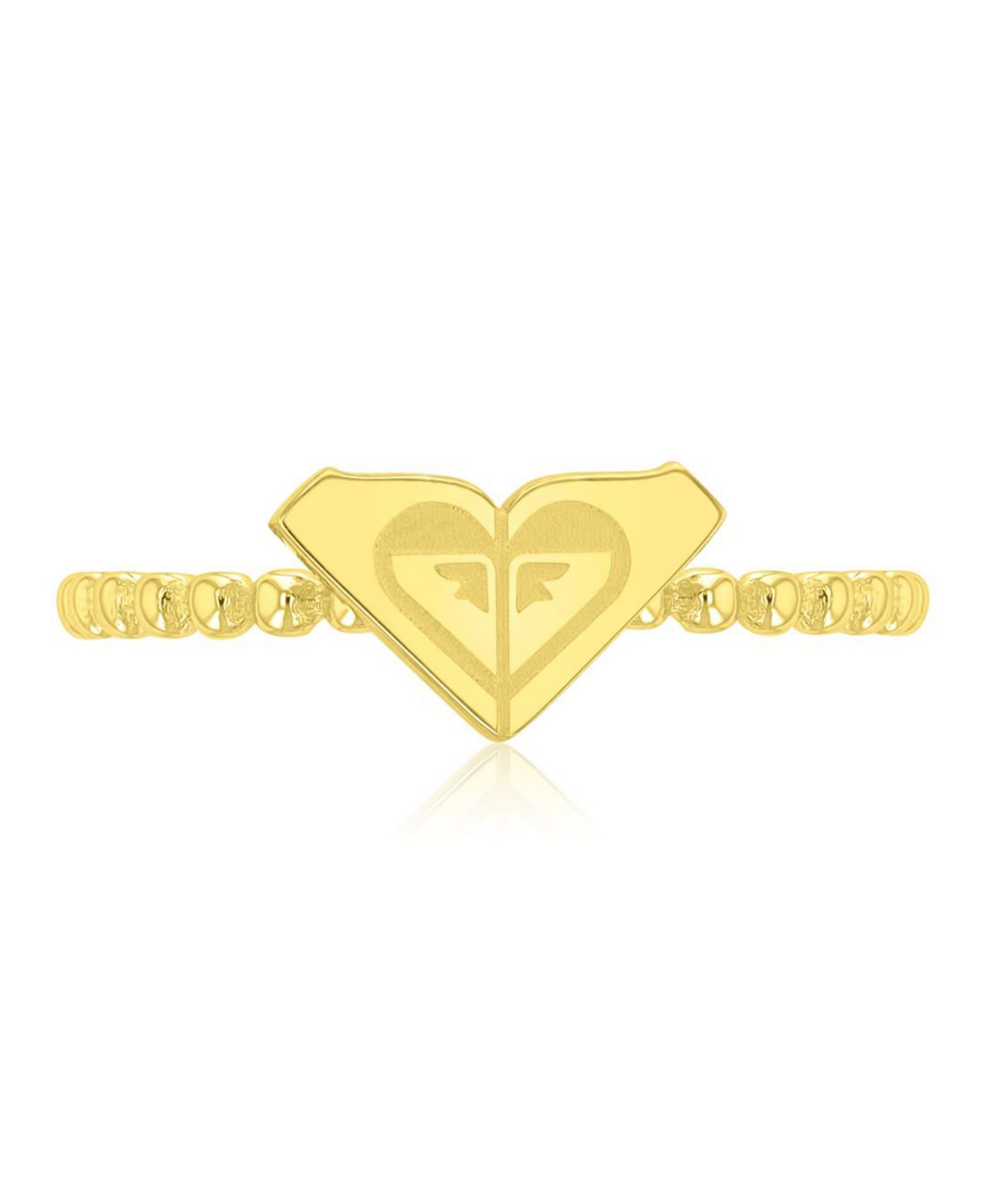 ROXY Waterproof Yellow Triangular Heart Beads Ring