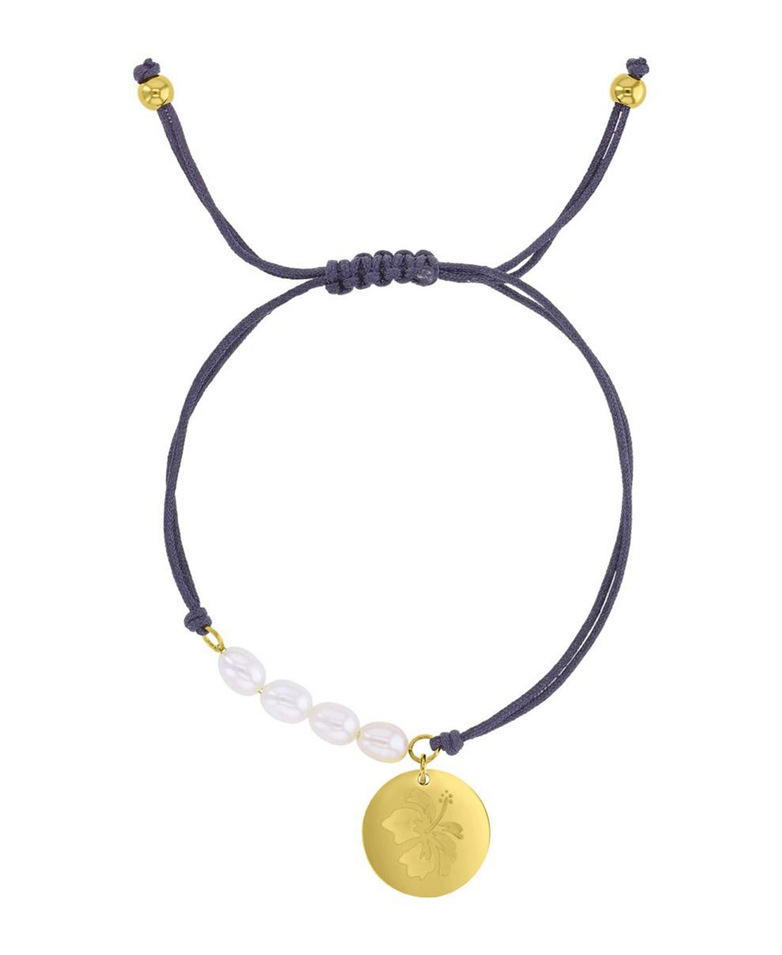 Браслет ROXY Waterproof Yellow Hibiscus Disc Pearl Adjustable Bracelet