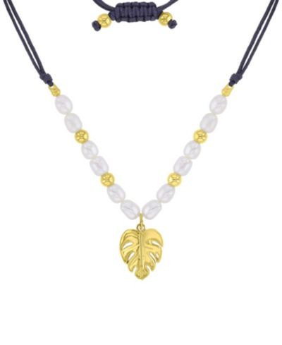 Ожерелье ROXY Waterproof Yellow Palm Leaf Pearl Adjustable