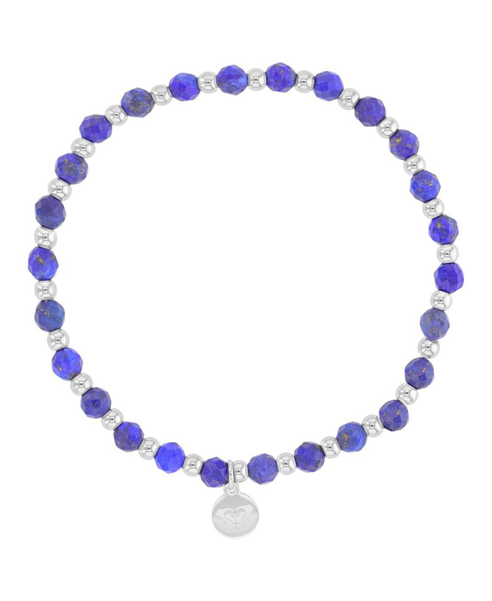 Roxy Waterproof Platinum Lapis Stretch Bracelet