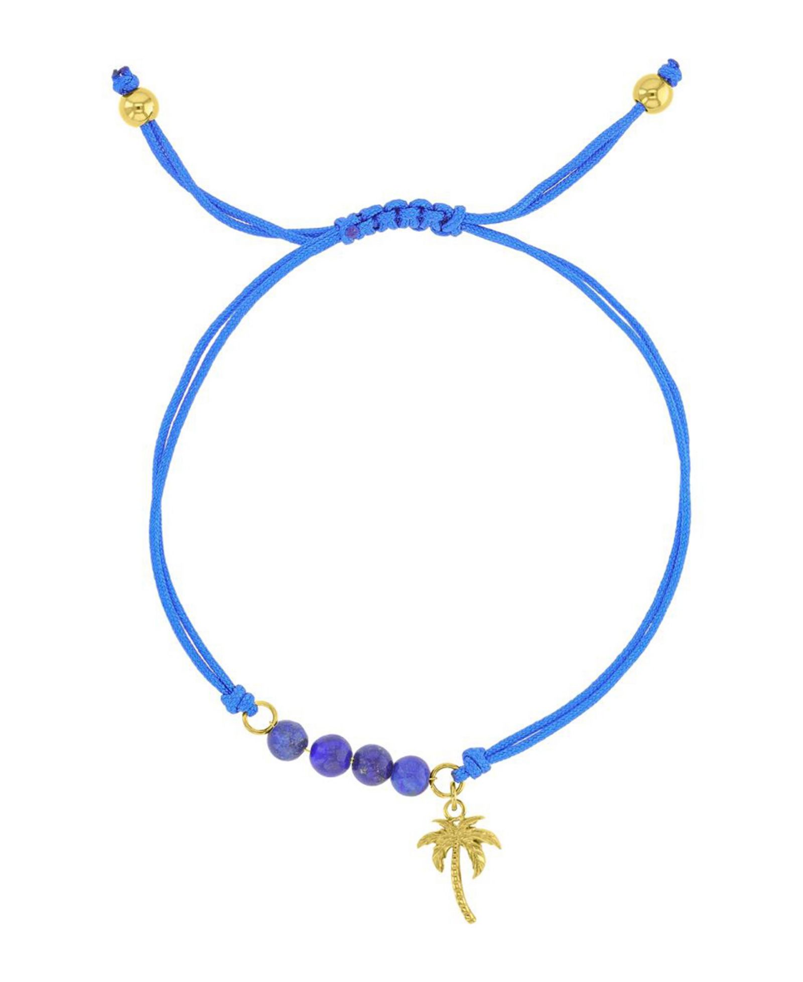 Roxy Waterproof Yellow Palm Tree Labradorite Adjustable Bracelet