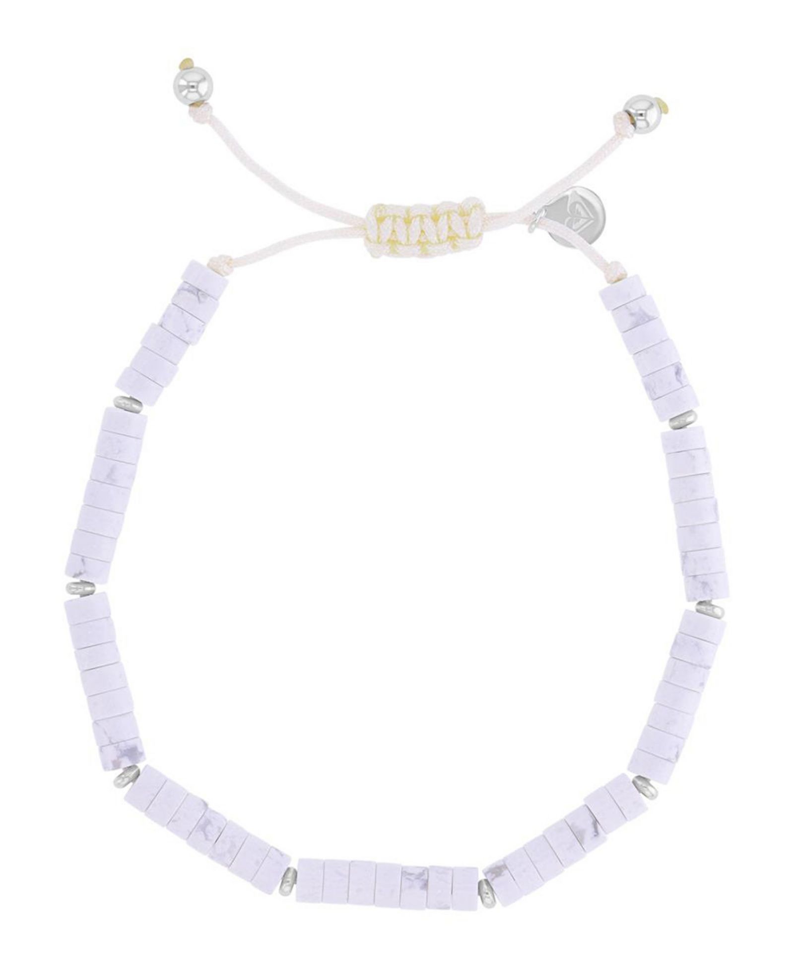 Roxy Waterproof Platinum White Turquoise Marble Adjustable Bracelet