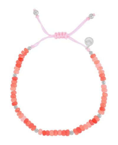 Roxy водонепроницаемый регулируемый браслет Platinum Watermelon Stone