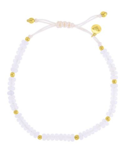 Roxy водонепроницаемый браслет Yellow White Onyx регулируемый