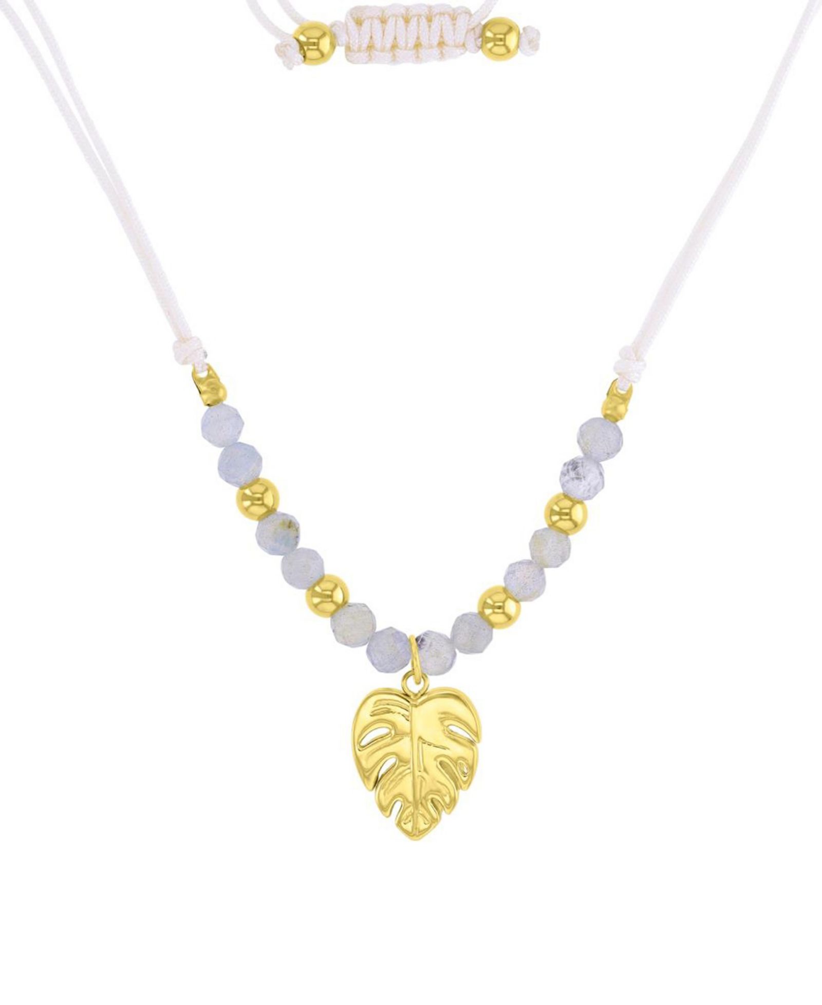 Ожерелье ROXY Waterproof Yellow Palm Leaf Labradorite Adjustable