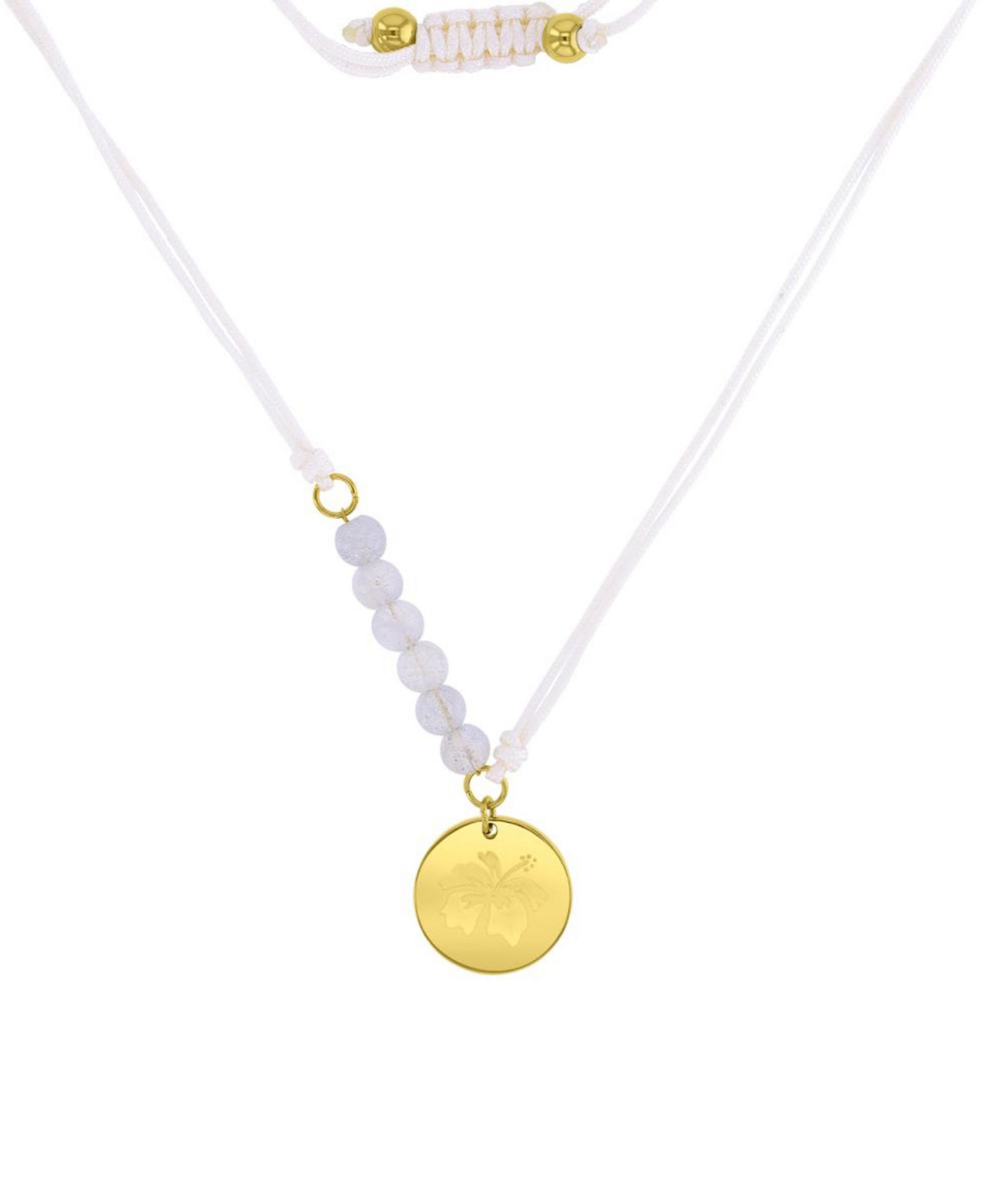 Регулируемое ожерелье ROXY Yellow Hibiscus Labradorite водонепроницаемое