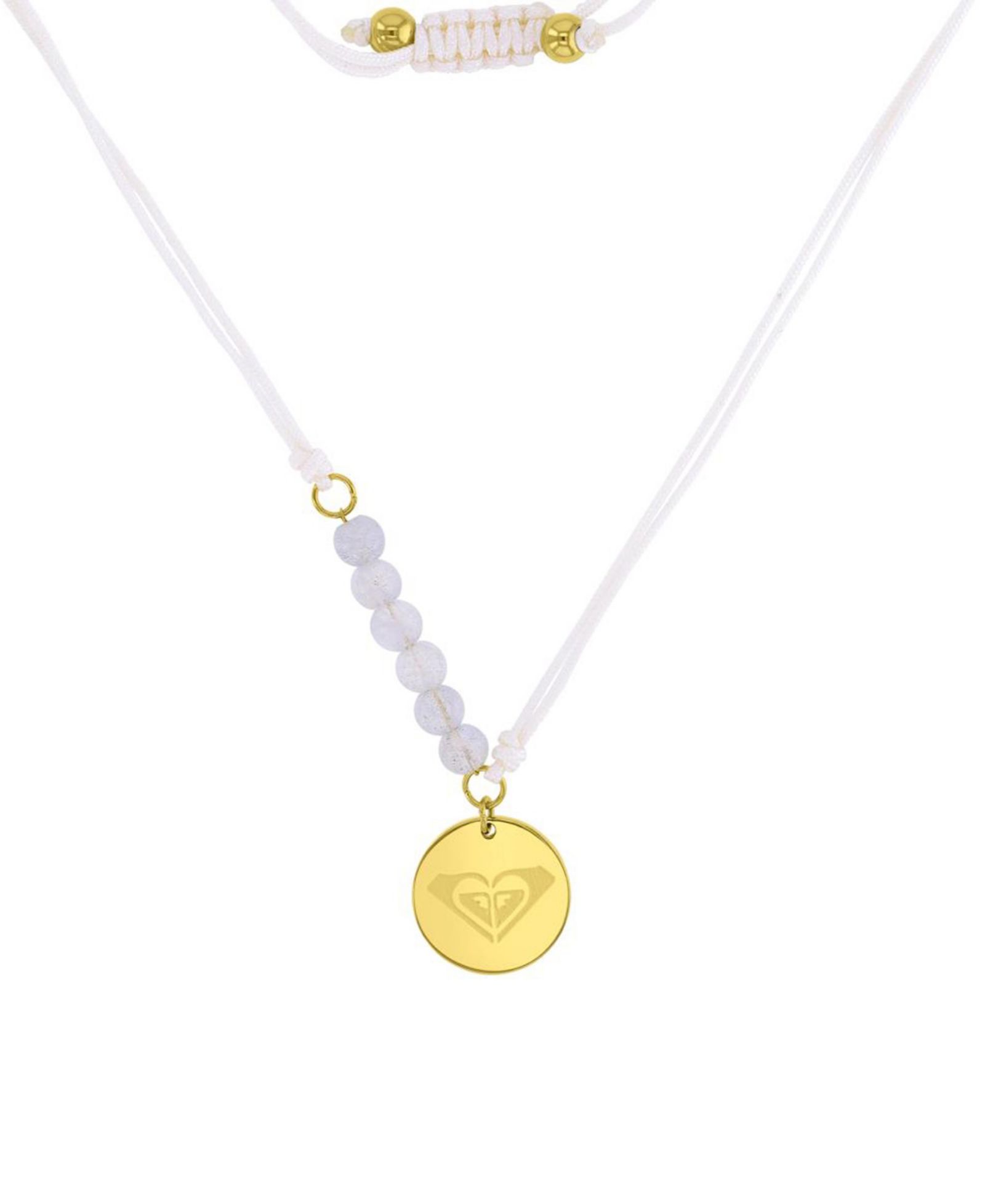 ROXY Waterproof Yellow Heart Labradorite Adjustable Necklace
