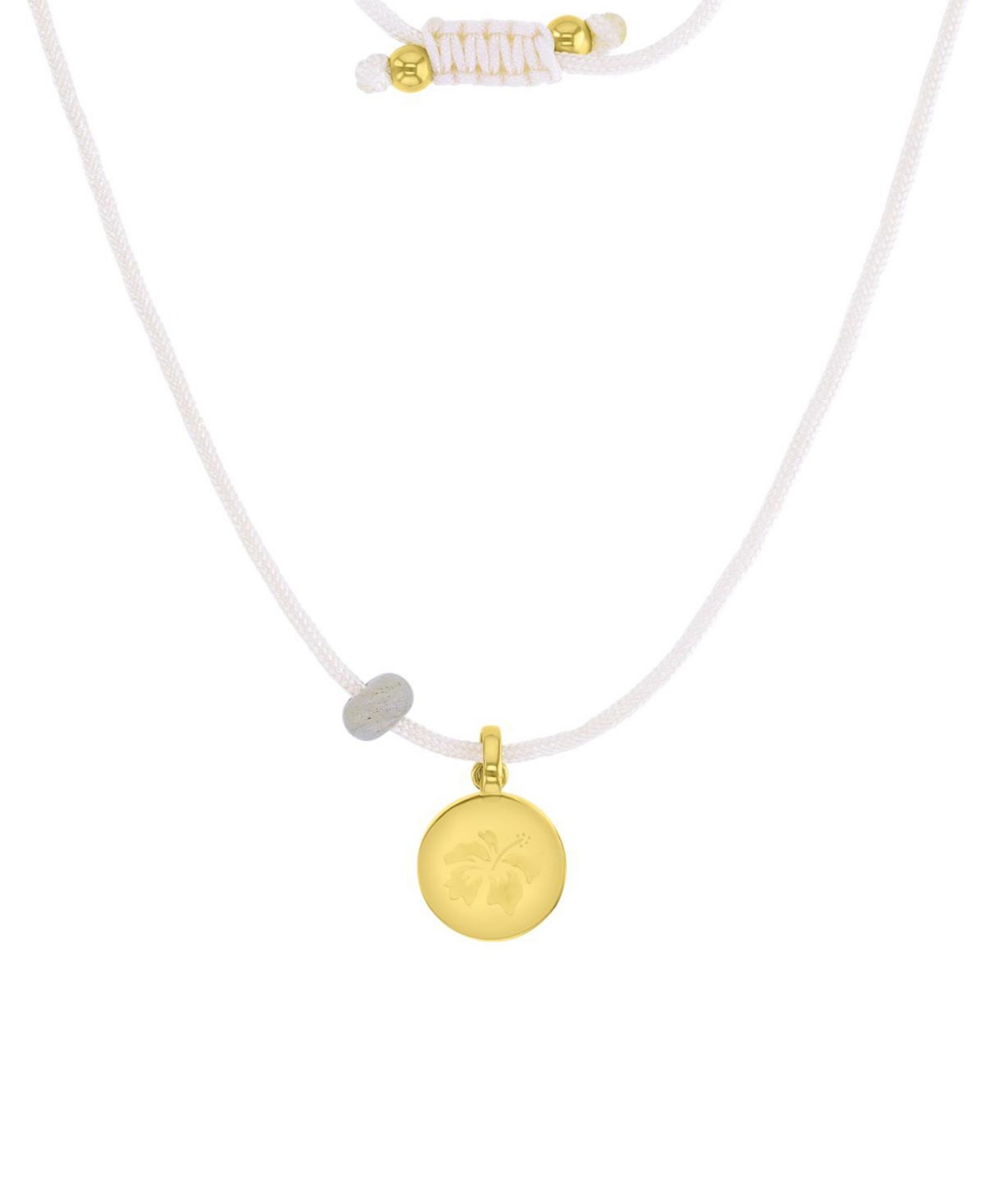Регулируемое ожерелье ROXY Waterproof Yellow Hibiscus Labradorite