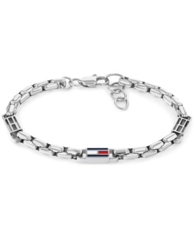 Мужской браслет Tommy Hilfiger 3D Flag Metal Silver Tone Stainless Steel