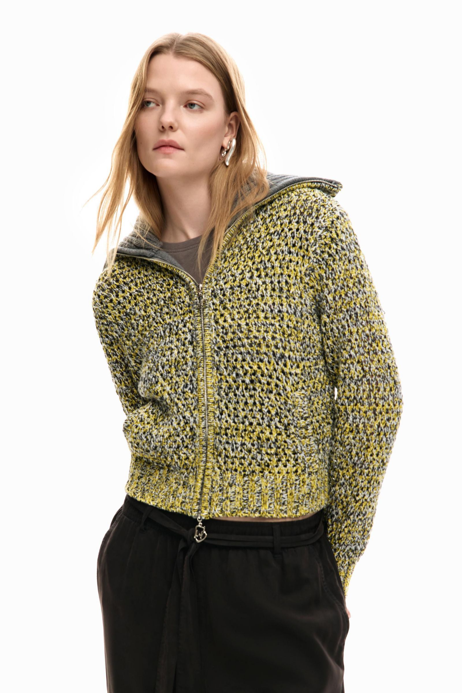 Desigual Women's Zipper Knit Sweater