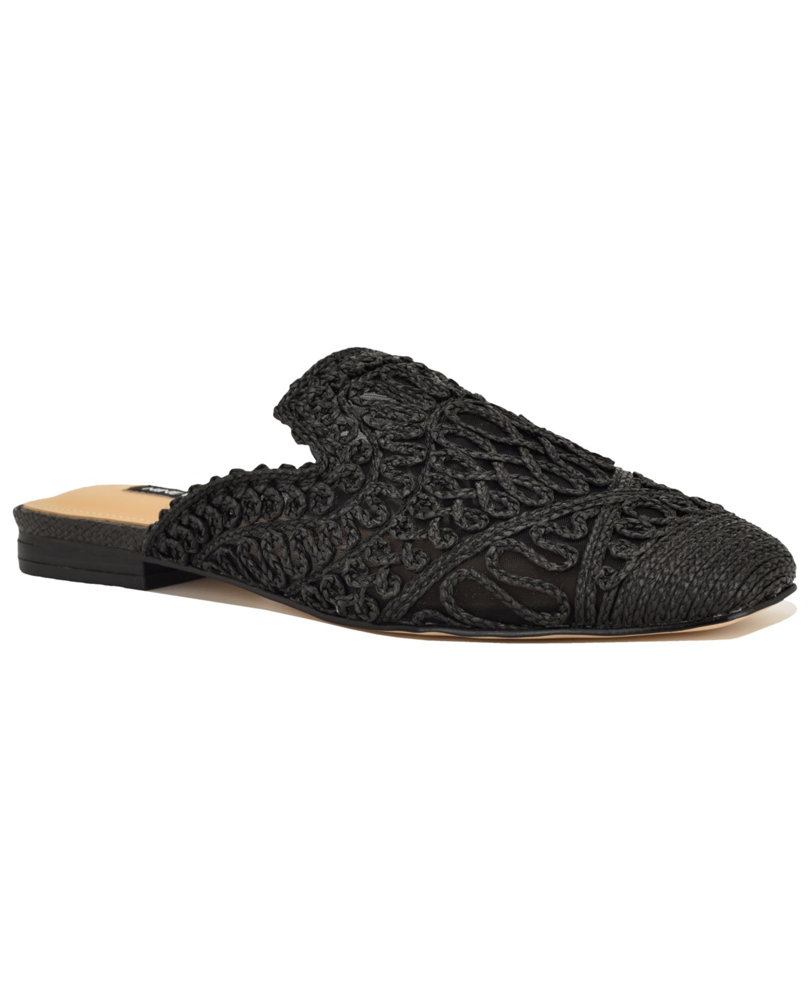 Nine West Женские Camella Woven Flat Slip-On Mules