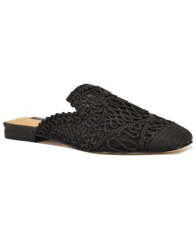 Nine West Women's Camella Woven Flat Slip-On Mules