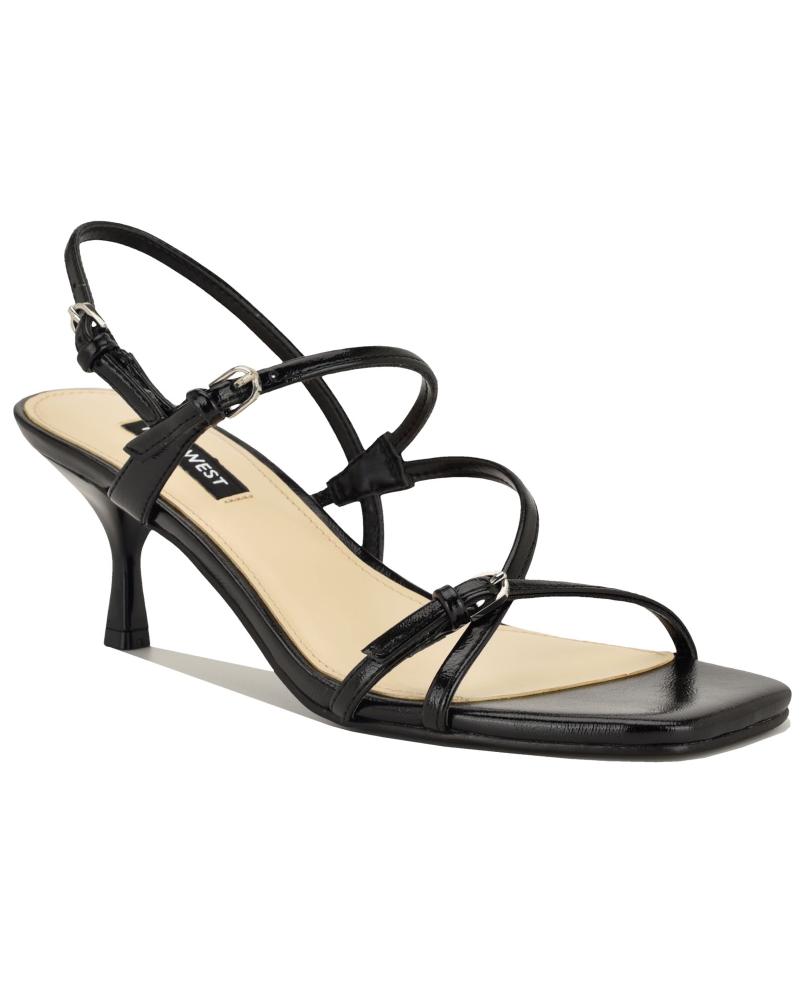 Nine West Women's Hayla Strappy Kitten Heel Slingback Sandals