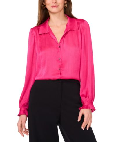 Женская рубашка Vince Camuto V-Neck Long-Sleeve
