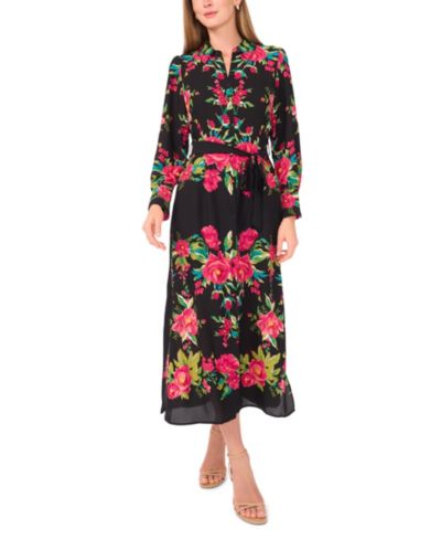 Vince Camuto Women's Collared Long-Sleeve Dress