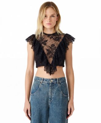 Steve Madden Women's Faya High Round Neck Top