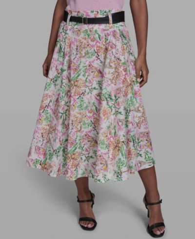 Юбка миди KARL LAGERFELD PARIS Women's All-Over Printed