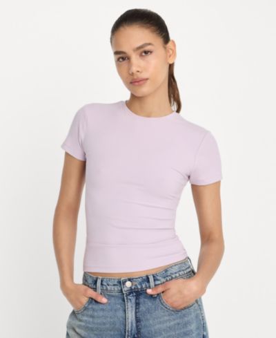 Женская футболка Good American Super Stretch Crewneck, Regular & Plus Size
