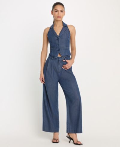 Женские джинсовые брюки Good American Denim High-Rise Cropped Wide-Leg