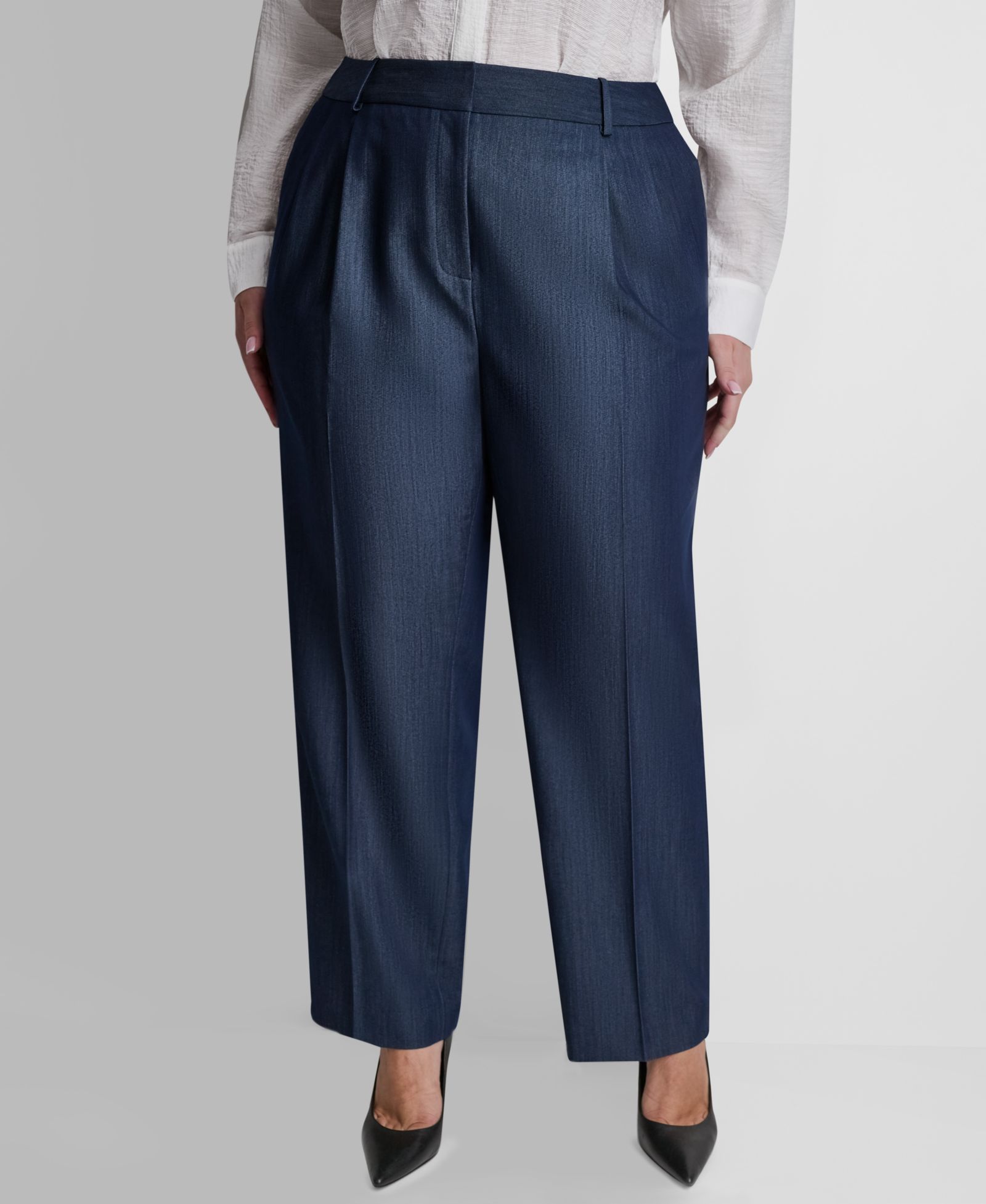 Брюки DKNY Plus Size Mid-Rise Pleated