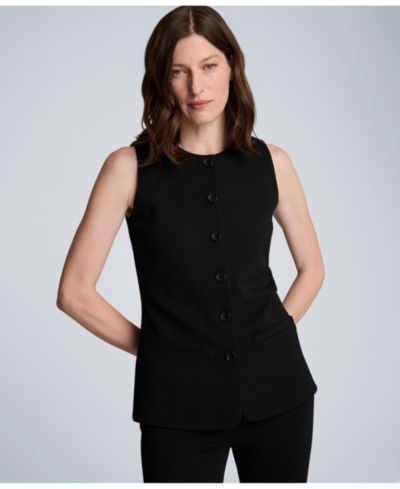 Женский удлиненный жилет Kenneth Cole с круглым вырезом