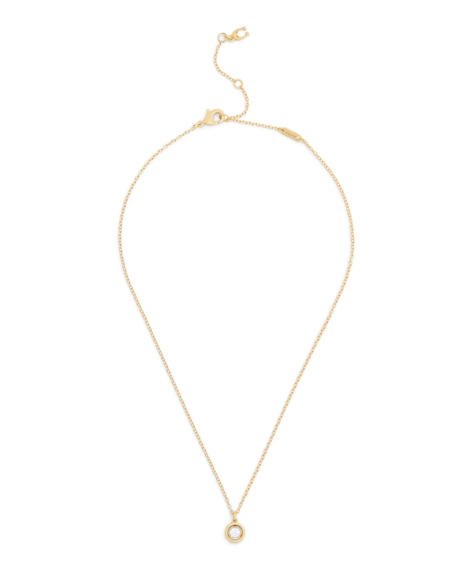 Подвеска COACH Faux Stone Halo Circle