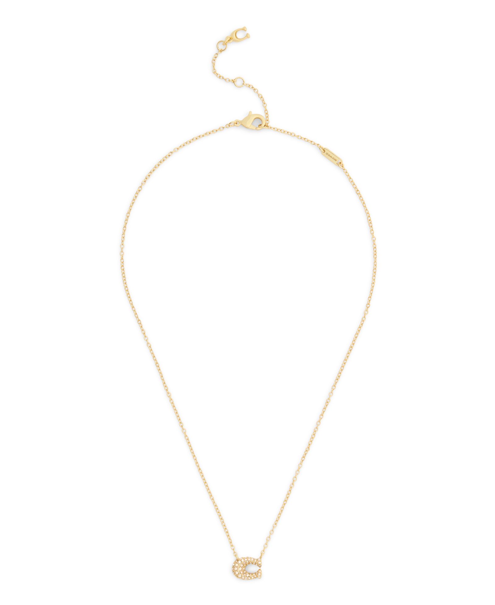 Подвеска COACH Faux Stone Pavé Signature C