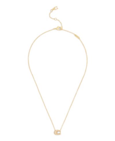 Подвеска COACH Faux Stone Pavé Signature C
