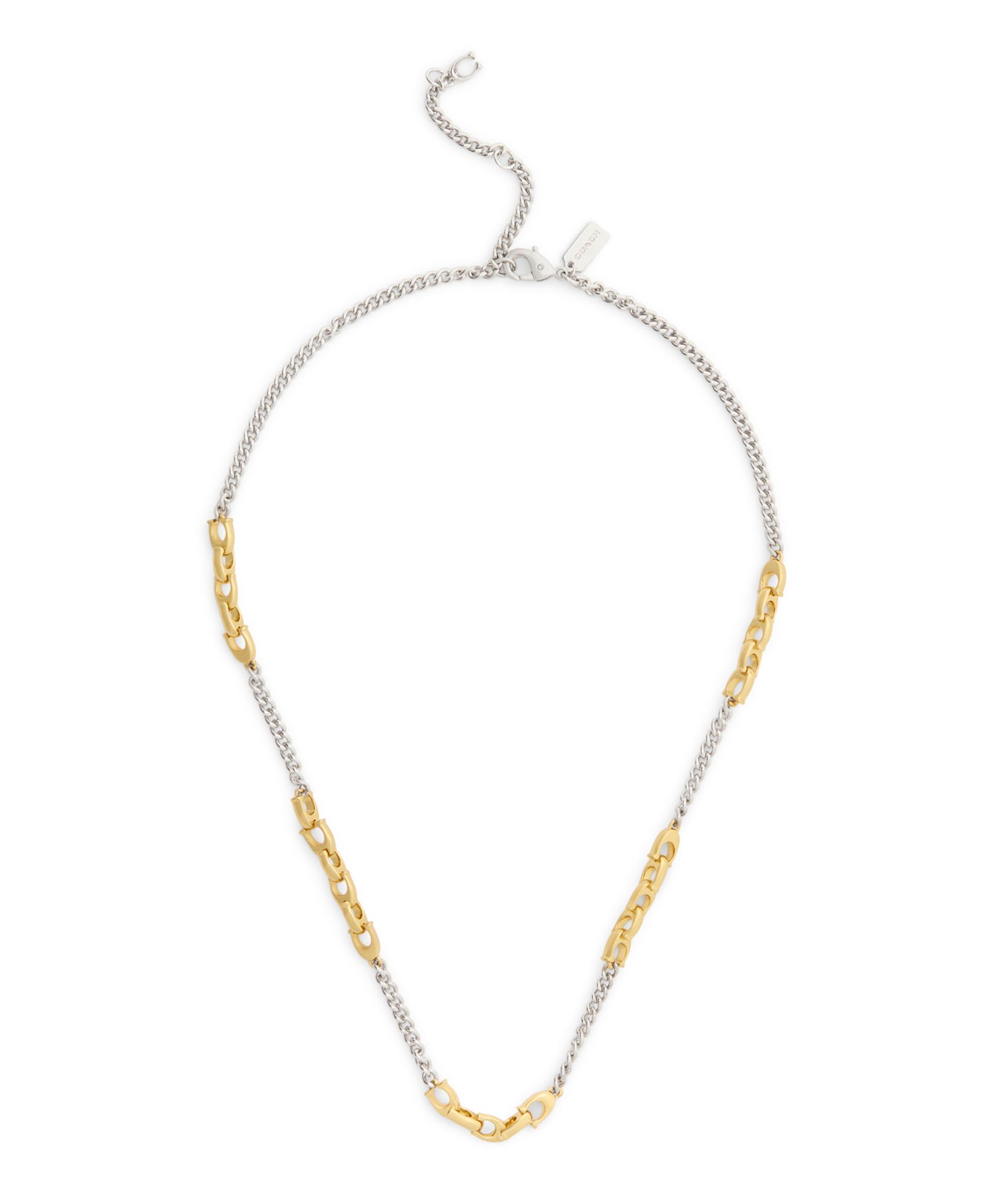 Колье COACH Two-Tone Signature C Mixed Chain