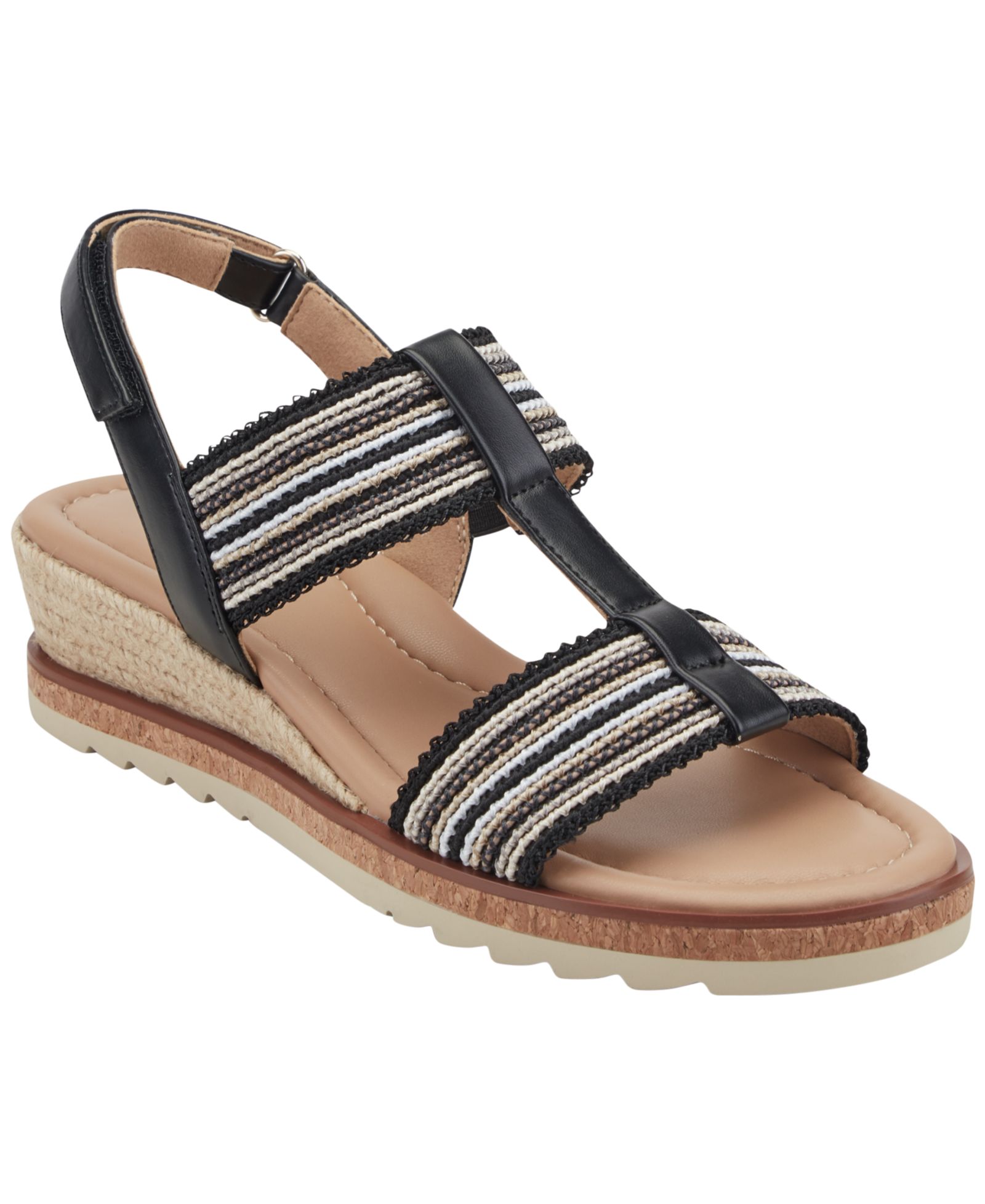 Easy Spirit Women's Selene Strappy Wedge Slingback Sandals