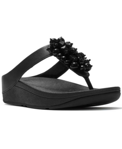Сандалии FitFlop Fino Bead Cluster Toe Post Slip-On Женские