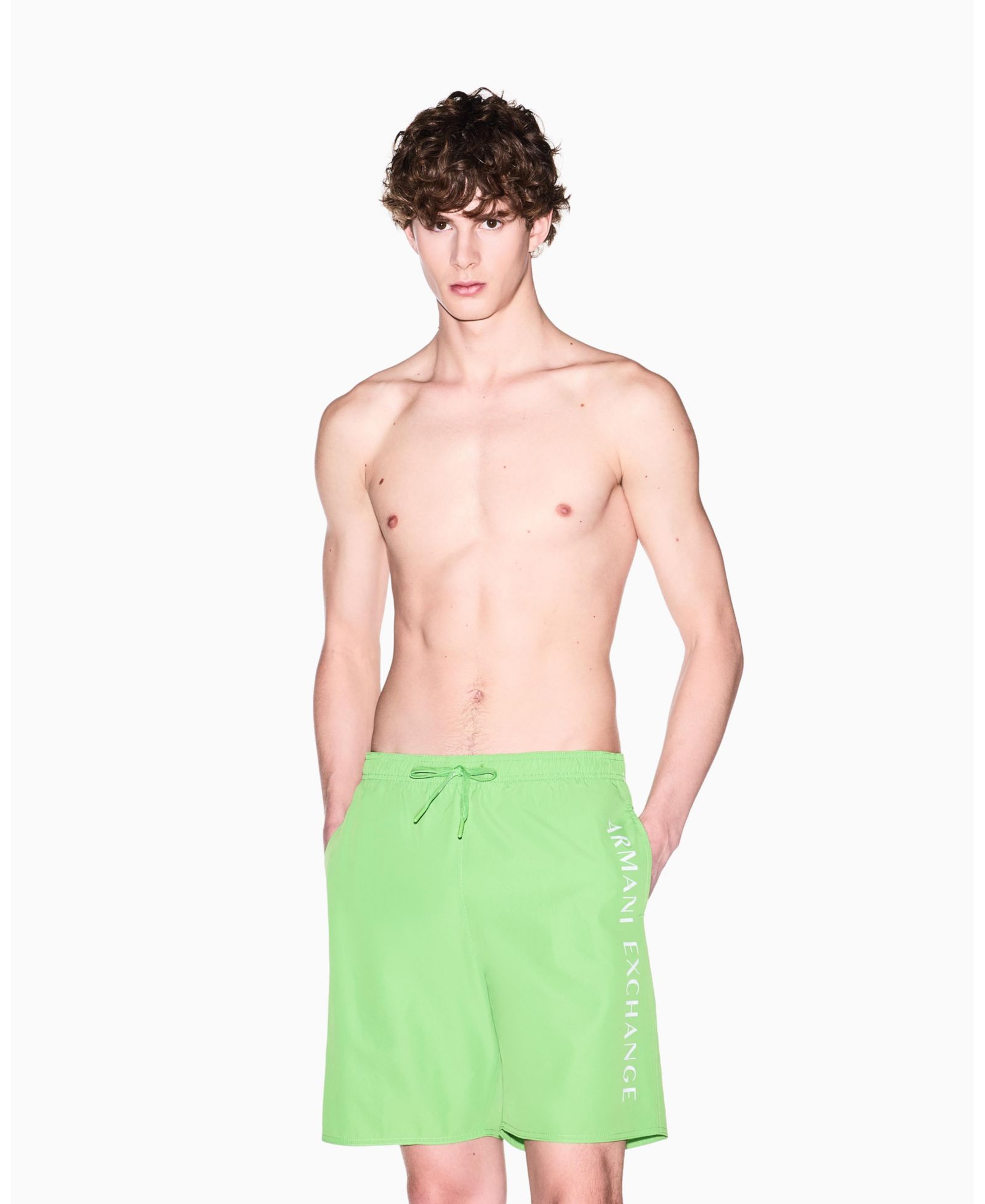 A|X Armani Exchange Men's Logo Swim Trunk