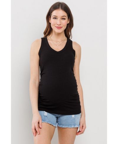 Женский топ Hello Miz Maternity Side Ruched Ribbed Tank