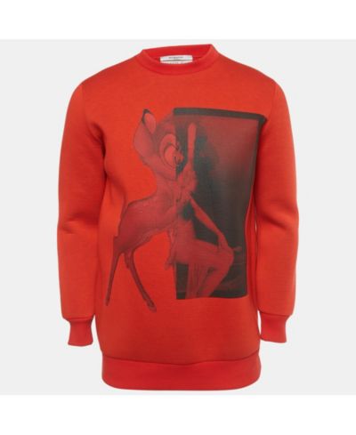 Мужской свитшот Pre-Owned Givenchy Bambi Print Neoprene с круглым вырезом