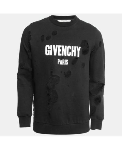 Givenchy мужская черная толстовка с эффектом потертости, б/у