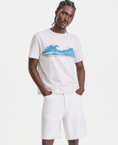 Sun + Stone Men's Cotton Hokusai Wave Short-Sleeve T-Shirt, Macy's Exclusive