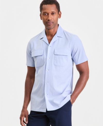 Рубашка Club Room Men's Double Pocket Oxford Short-Sleeve