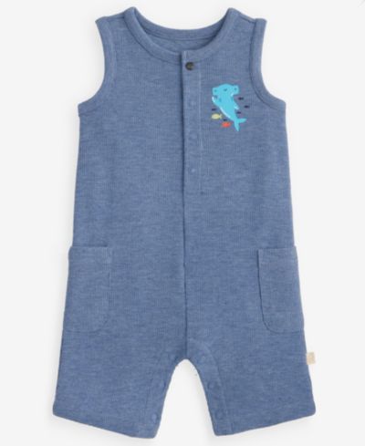 Ромпер First Impressions Baby Boys' 0M-24M Shark Waffle