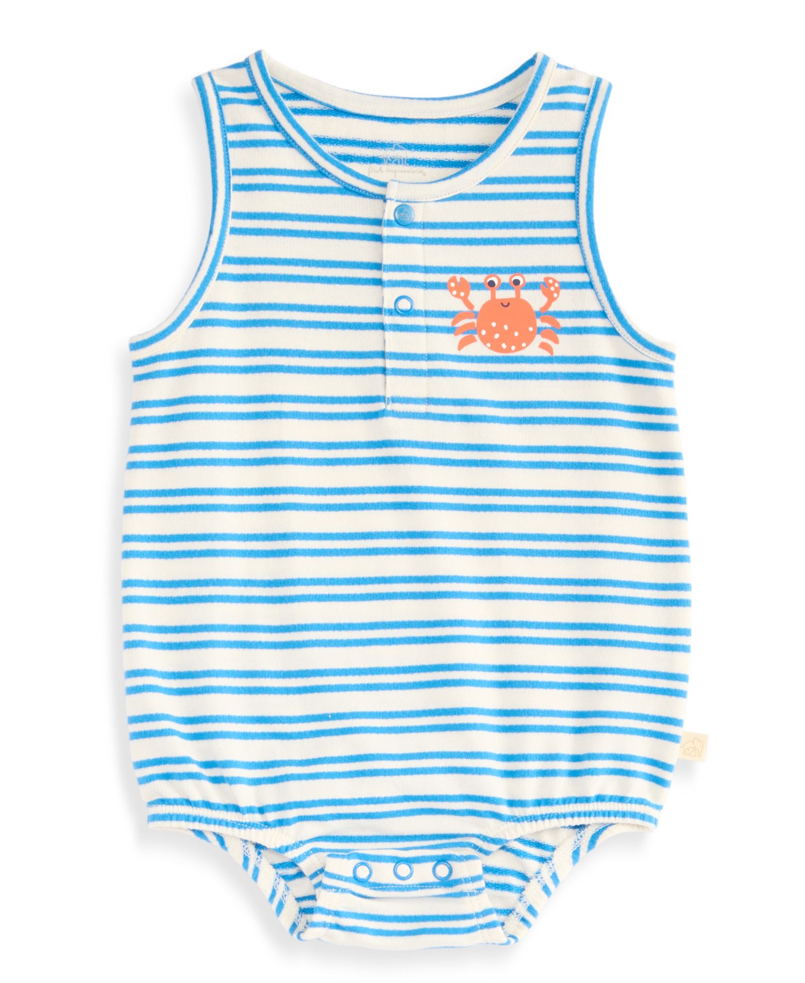 Детский хлопковый комбинезон First Impressions Baby Boys' 0M-24M Crab Henley Cotton Sunsuit