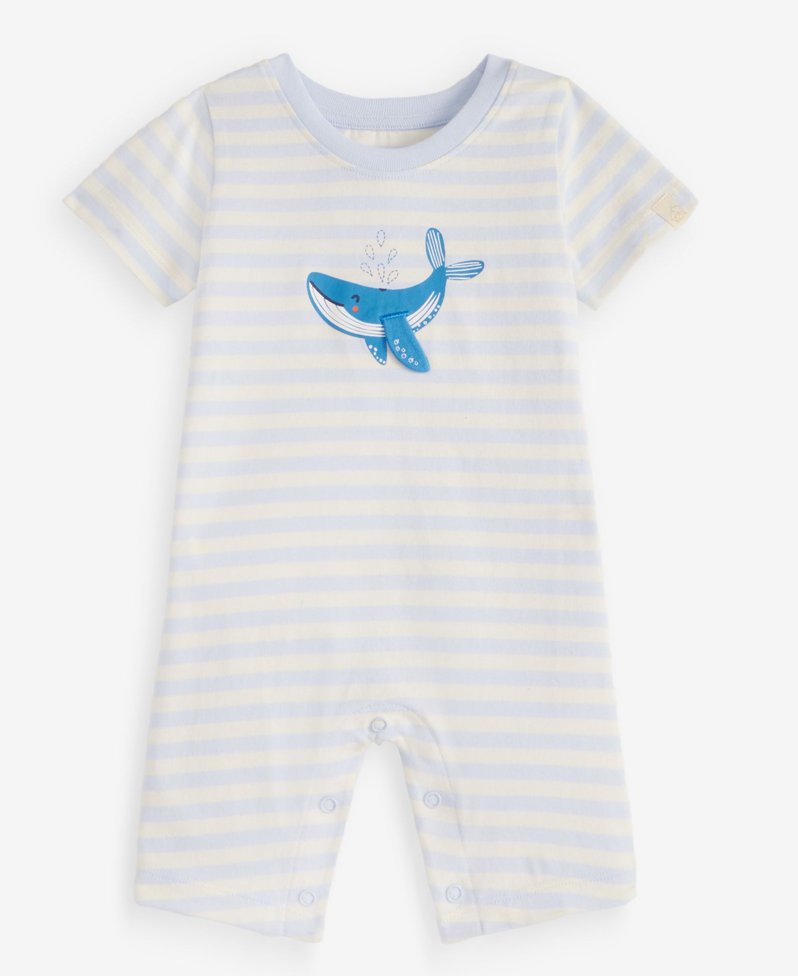 First Impressions Baby Boys' 0M-24M Cotton Whale Stripe Sunsuit, Macy's Exclusive