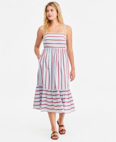 Женское миди-платье On 34th Cutout-Back Tiered Cotton