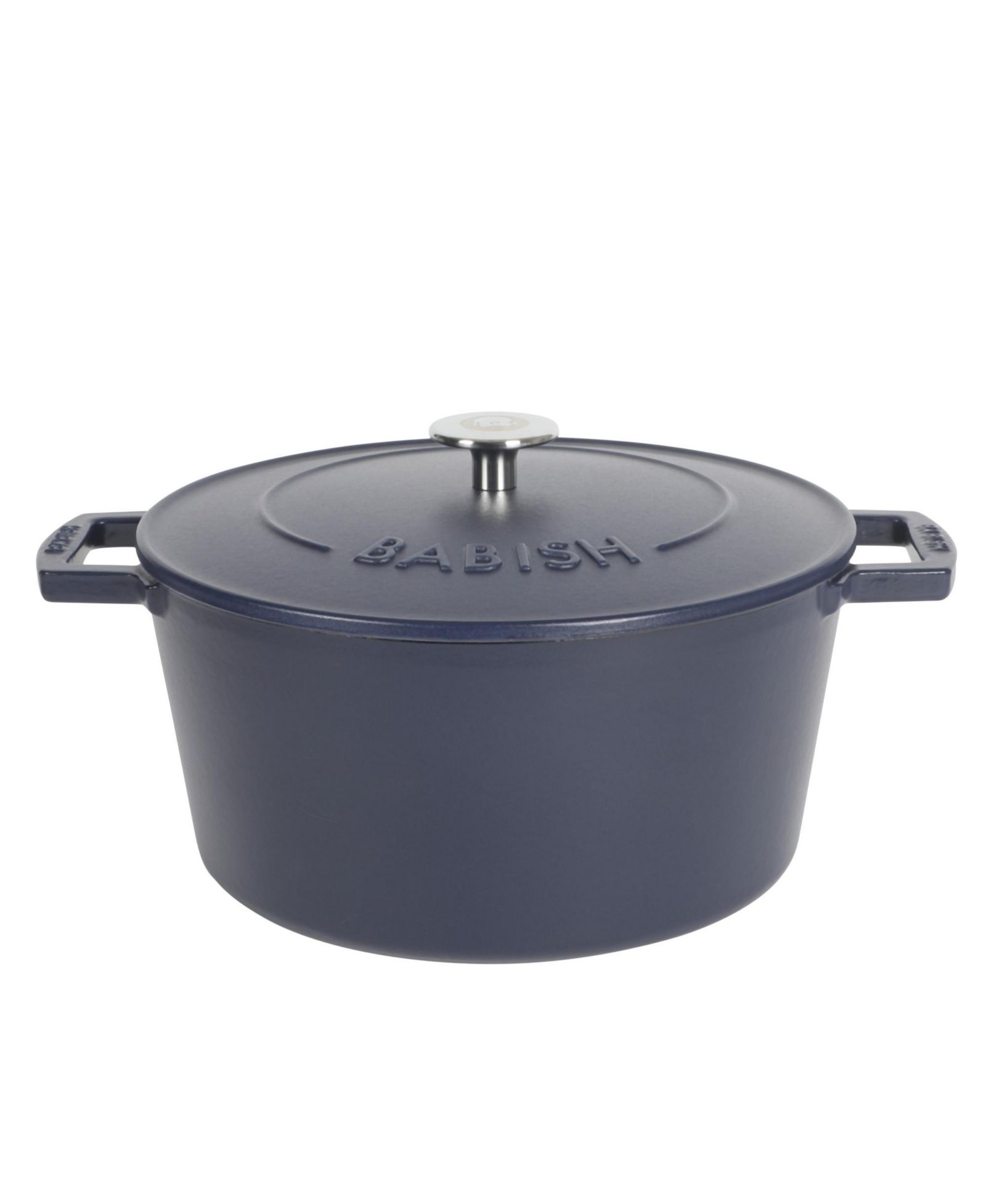 Babish 6 Qt Round Matte Enamel  Cast Iron Dutch Oven Pot With Lid - Blue