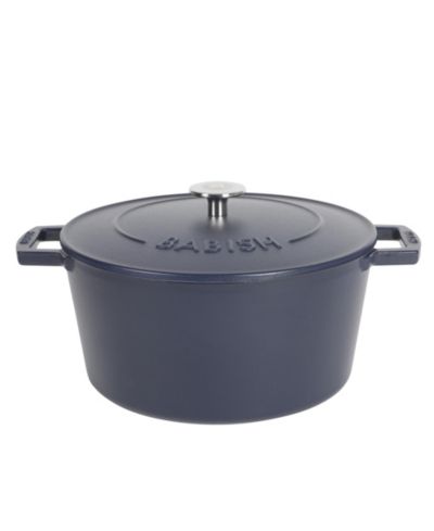 Универсальная жаровня Babish 6 Qt Round Matte Enamel Cast Iron Dutch Oven Pot With Lid - Blue